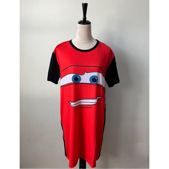 Lightning McQueen Graphic T-Shirt Dress - Picture 2 of 3
